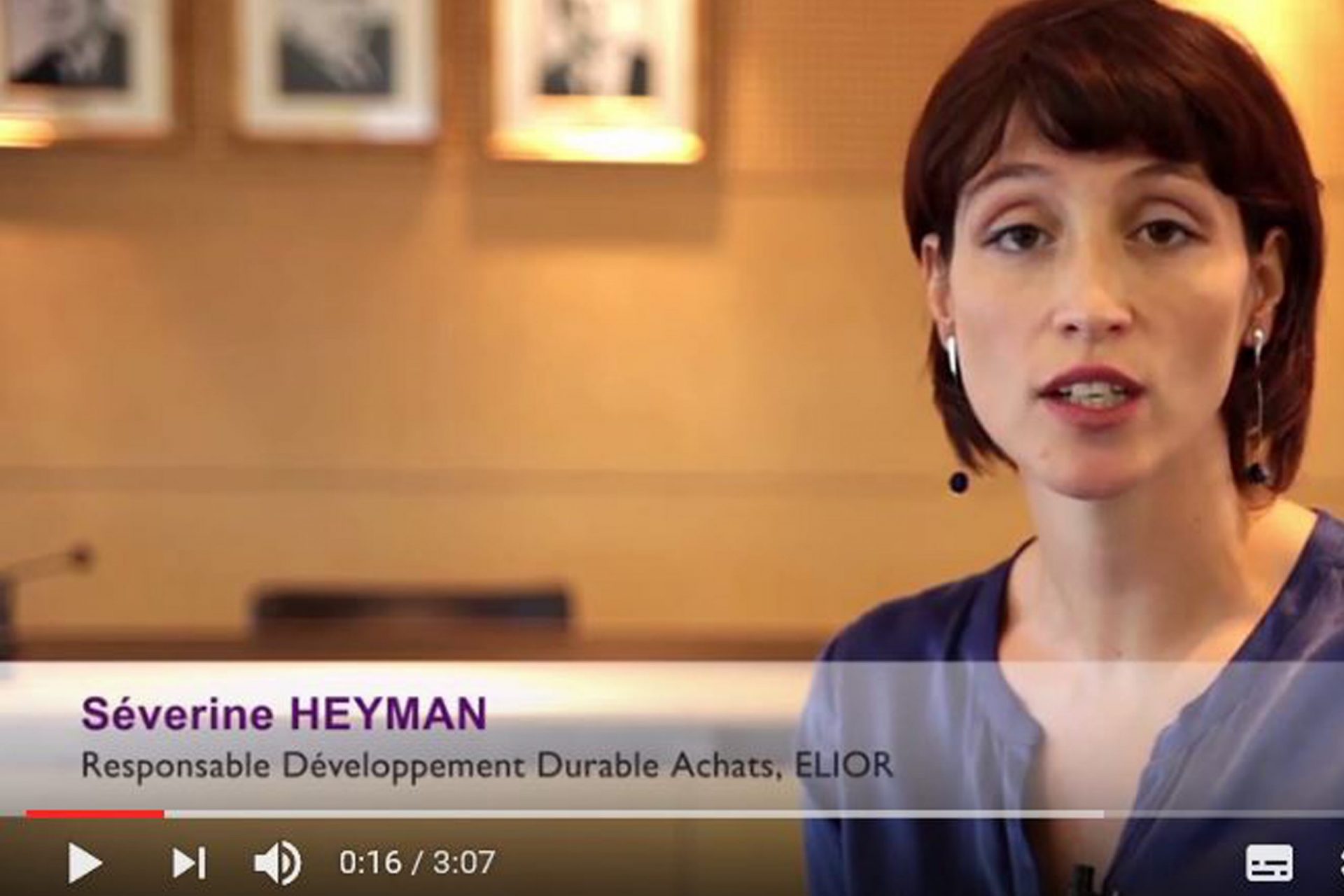 Vidéo Séverine Heyman - responsable développement durable achats