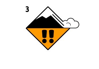 Drapeau noir avalanche de signalisation - Pavillon de montagne