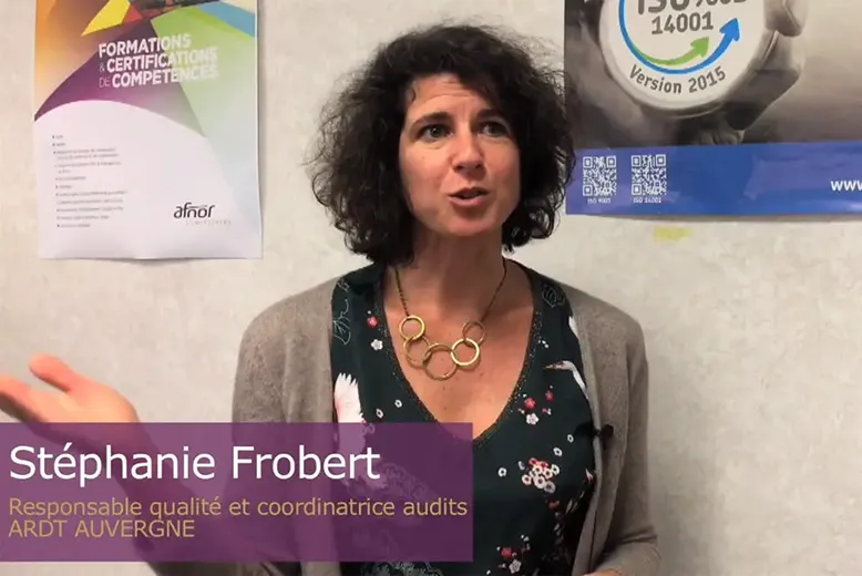 Stéphanie Frobert, responsabilité qualité et coordinatrice audits Auvergne