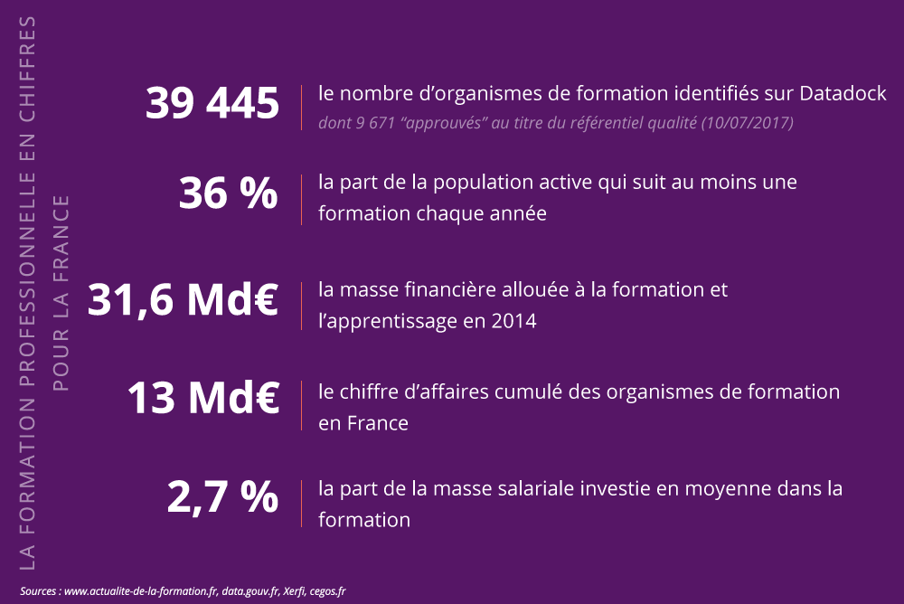 Infographie : la formation professionnelle en chiffres pour la France