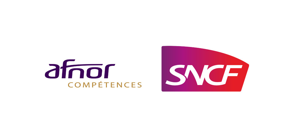 Logos Afnor compétences et SNCF