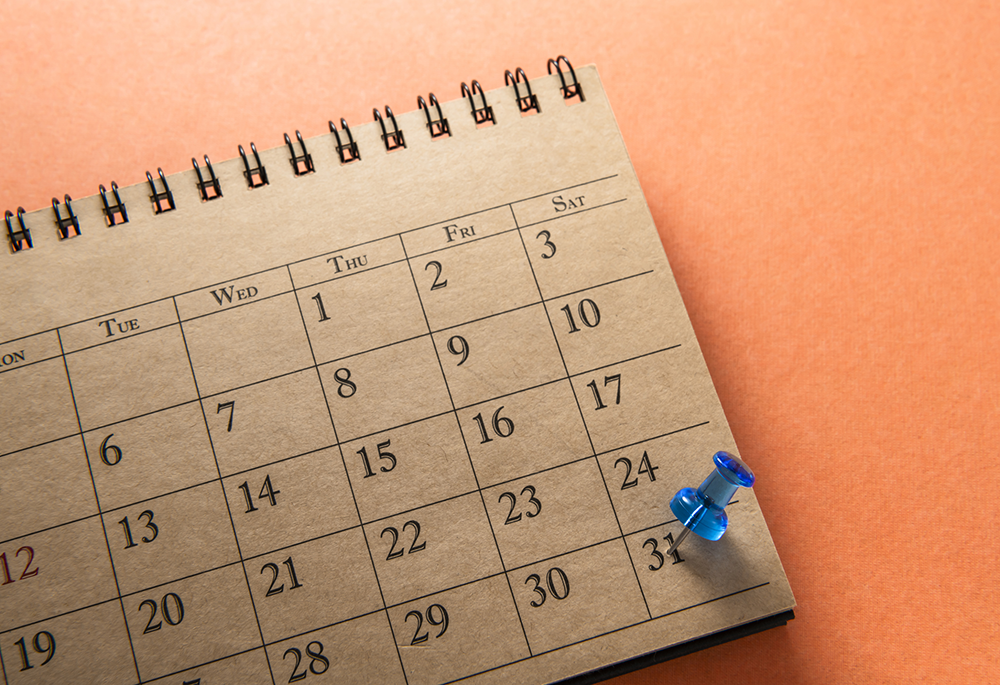 Calendrier en papier