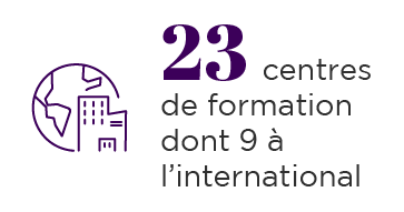 Afnor Monter en compétences, 23 centres de formation dont 9 à l'international