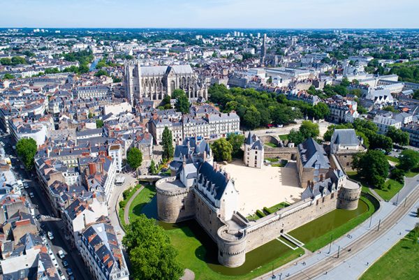 Photo de la ville de Nantes vue du ciel