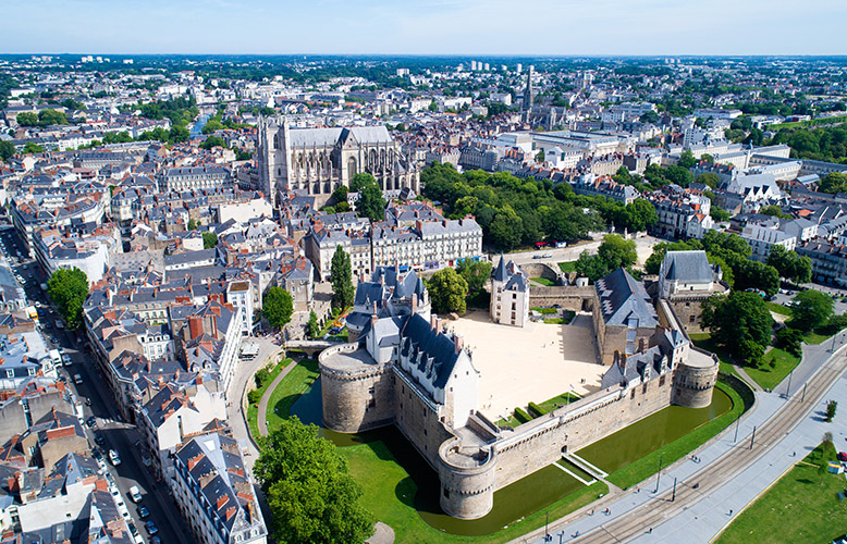 Photo de la ville de Nantes vue du ciel